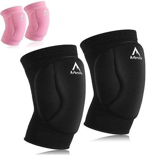 Volleyball Knee Pads for Men Women Boy Girl , Knee Protector Knee Supporter . Knee compression Sleeve with high Protection Cushion for Volleyball ,Running ,House Cleaner , Worker , Weight lifting ,, S