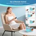 Smedz Neck Massager 2026, 4-in-1 Neck & Shoulder Massager with Multi-Directional Stretch, Heating & Vibration, 360 Remote ControlErgonomic for Home, Office, Car TravelSky Blue