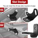 Pillar Flag Antenna Mounting Brackets for Can Am X3, Rear Whip Light Mount Flag Antenna Mount Compatible with Can-Am Maverick X3 & Maverick X3 MAX 2017-2025 Accessories, 2 PCS
