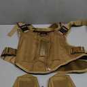 Tactical Dog Backpack Harness for Large Breed Original Design Metal Buckle Vest with Side Bags Pouches for Service Working Training (Khaki (with 2 Pouches), XL)