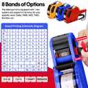 KPX MX5500 Pricing Tag Gun with 5150 pcs White Label Gun Stickers & 3 Extra Inker Rollers, Pricing Label Gun, 8 Digits Retail Pricing Gun and Labels for Grocery Store, Food (Blue)