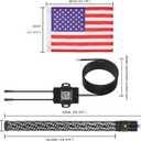 DREAMIZER 2PCS 2FT Fat Whip Lights 360°Spiral Chase Offroad Warning Lighted Antenna LED Whips Side by Side with Turn Signal Brake Reserving Lights for UTV ATV RZR Can-Am SXS Polaris Offroad Truck