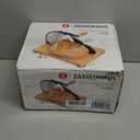 Zassenhaus Original Classic Adjustable Bread Slicer for Uniform Slices - Bread Slicer for Homemade Bread - 18/8 Stainless Steel Blade Sourdough Cutter - Gray, 11.75" x 8"