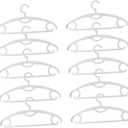 Healifty 2pcs Thick Solid Plastic Non- Garment Hangers Hook Widened Design for Air Drying Clothes Space-Saving Environment-Friendly Rotatable Grey