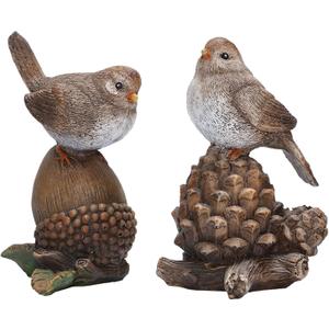 Artpaul Bird Figurines for Home Decor Handcrafted Shelf & Table Birds Statue, Gift for Mom and Bird Lovers