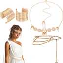 JeVenis Greek Goddess Costume Accessories Women Grecian Costume Leaf Crown Headband for Cosplay Party Supplies