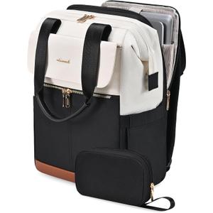 LOVEVOOK Laptop Backpack for Women, 15.6 Inch Work Laptop Bag with USB Port, Fashion Teacher Nurse Backpack Purse, Waterproof Travel Computer Backpack with Organizer Bag, 2PCS, 15.6" - 2pcs-Upgrade