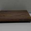 Amyhill Wood Pedestal Stand Kitchen Soap Tray Farmhouse Wooden Riser Stand for Kitchen Bathroom Counter Table Decor Plant Candle Vases Display (Dark Brown, 12 x 7 inch)