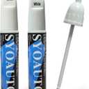 SYOAUTO Pearl White Touch Up Paint for Cars Auto Touch up Paint Scratch Repair Pen Brush and Tip 2 in 1 Pearl White