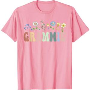 Grammie Gifts Women Wildflower Floral Design Grammie T-Shirt Size 2XL