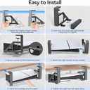 Kosker No-Drill PS5/Slim/Pro Under Desk Mount, Metal Under Desk PS 5 Mount for PS5 Slim Digital & Disc, PS 5 Holder Under Desk with Clamp, Screw and EVA Foam for PS 5/Slim/Pro Digital Console