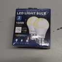Garage Door Opener LED Light Bulb 2 Pack15W Equivalent to 100W Garage Light Bulb,A19 3000K Soft White E26 Base 120V Outdoor Light Bulbs,Minimize Interference,Dimmable