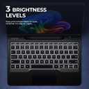 Dexnor for Microsoft Surface Pro 11/9 Case with Keyboard Magic-Style Keyboard Case with Detachable Magnetic Case & Floating Cantilever Stand & Trackpad & Dual Bluetooth & Backlit & Pen Holder