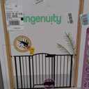 Ingenuity Easy Open Baby Gate & Dog Gate, Hands-Free Open Patent-Pending Foot Pedal, 27.5"-52" Wide, 28" Tall, Hardware or Pressure Mounted, Install in Doorway, Bottom of Stairs, or Wall - Espresso