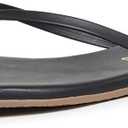 TKEES Women's Square Toe Gemma Slides (Black, M)