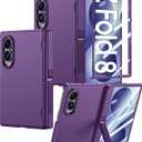  Samsung Galaxy Z Fold 8 Case Hinge & Full Body Protective for Z Fold8 for Galaxy Z Fold 8 Case Built-in Screen Protector & Hinge Protection & Hidden Kickstand Full Body Protective for Z Fold 8, Purple