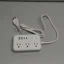 NTONPOWER 2 Prong Power Strip, 1875W/15A 2 Prong to 3 Prong Outlet Adapter, Power Strip with 4 USB Ports(2 USB C), 5 FT Rotating Flat Plug Extension Cord for Old House, Wall Mount