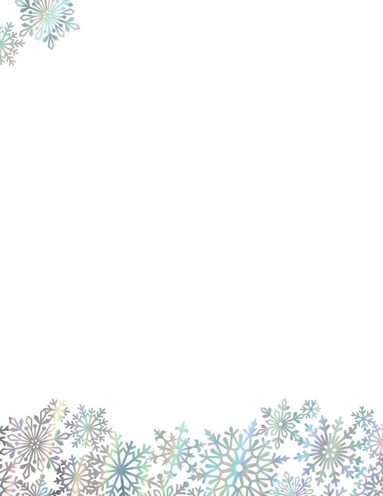7 x Great Papers! Rainbow Foil Snowflake Holiday Letterhead, 8.5" x 11", 40 sheets (2018017), White