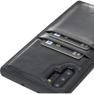 Venito Capri Leather Wallet Case Compatible with Samsung Galaxy Note 10 (6,3 inch)  Extra Secure with RFID Blocking & Padded Back Cover (Rustic Black)
