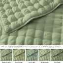 WDCOZY Sage Green Oversized King Quilt Set, California Cal King Rustic Bedspread, Lightweight Soft Farmhouse Coverlet, Spring Summer Thin Comforter, 3 Pieces, 2 Pillow Shams, 116x106 inches