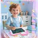 10 Inch LCD Writing Tablet for Kids, Unicorn Toys Gifts for Girls, Colorful Toddlers Drawing Board, Erasable Doodle Pad, Birthday Party for 3 4 5 6 7 8 9 Year Old Girl (Pink)