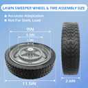 40987 Lawn Sweeper Wheel & Tire Assembly Compatible with Agri-Fab Craftsman Tow-Behind Lawn Sweeper1 PCS, [8-12 inches]