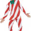 fun shack Candy Cane Costume for Men, Christmas Candy Outfit, Holiday Costume for Adult Men, Festive Dress Up (Medium, Red)