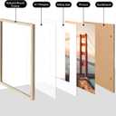 KINLINK A1 Picture Frame, Natural Solid Wood Frame with Acrylic Plexiglass for Pictures A2 with Mat or A1 without Mat, Wall Mounting Display Photo Frame 1 Pack