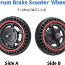 8.5'' Electric Scooter Replacement Wheel Solid Tire with Hub & Drum Brake | Specially designed for 8.5" DRUM BRAKE Escooter Fits VOLPAM Q1, MAXSHOT V1, V7, Joyhis: JS03, JS01, NAVIC T3, T5