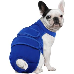Dog Diapers Female Reusable Washable Period Diaper with Suspender, Adjustable Dog Panties Anti-Harassment, Doggie Diapers for Incontinence, Heat Cycles, or Senior Dogs XS-XL (Blue)