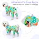 Bienbee Dog Pajamas, 4 Pack Dog Recovery Suit Shedding Suit Cute Soft Puppy Clothes Dogs Pjs Onesies Jammies Adjustable Breathable & Stretchy Clothes for Dogs Girl Boy Puppy-S