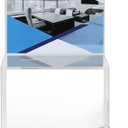 Large Acrylic Suggestion Box with Letter Size 8.5x11 Sigh Holder, Ballot Donation Box Money Storage Container for Voting, Charity, Ballot, Contest, Suggestions (Clear Acrylic)