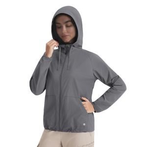 baleaf Women's Sun Jackets No Insert Hiking Hoodie Dark Gray M