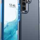 Designed for Samsung Galaxy S22 Case, [Military Drop Protection] [Dual Layer Structure Design] Heavy Duty Shockproof Non-Slip Phone Cover for Galaxy S22, Deep Blue