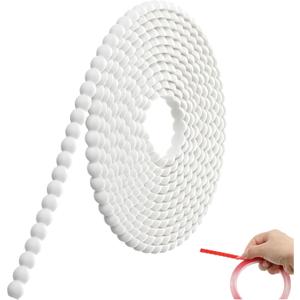 Leinuosen Flexible Molding Trim Peel and Stick for Walls 10ft Decorative Bead Pearl DIY Wall Trim for Bathroom Mirror Frame Border Backsplash Tile Ceiling Cabinet TV Wall Edge(White, 10ft /20 mm)