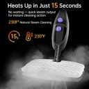 Steam Mop, 12 in 1 Steam Cleaner for Home, 15s Fast Heat-Up Steam Mops for Floor Cleaning with 180 Adjustable Mop Head, Detachable Handheld Steamer for Hardwood, Tile, Carpet, Clothes, Windows & Furniture