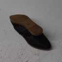 SM New York Reanne Mules Black Woven Shoes Pointed Toe Slip On Flats Size 6.5