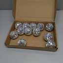 12 Pcs Disco Ball Table Number Card Holders Silver Place Card Holder for Photo Name Stands Disco Centerpiece Decor for Wedding Party Birthday Table Number, 2 Inch