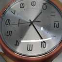 Accqura 12 Inch Vintage Retro Wall Clock, Silent Non-Ticking Metal Dial & Domed Glass Battery Operated, Design for Kitchen Living Room, Bedroom,Office (Coral Pink)