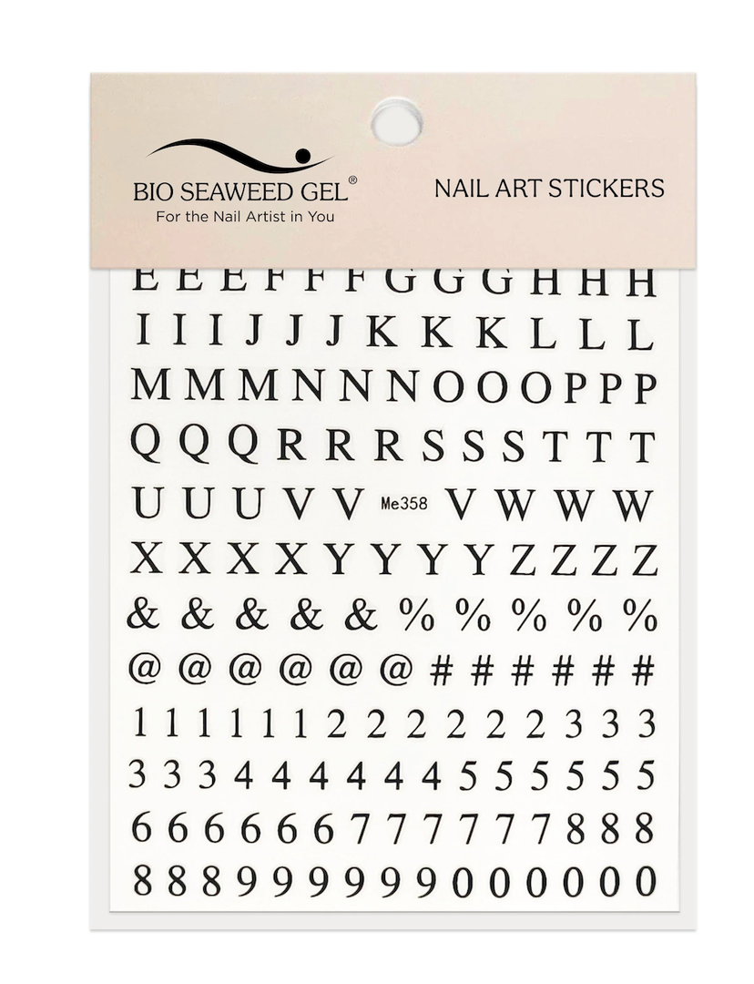 Roman Letters and Numbers Nail Art Stickers
