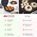 Dash Express Mini Donut Maker - Homemade Dessert Maker - Features Double-Sided, Non-Stick Surface & Space-Saving Design - Makes 7 - Aqua