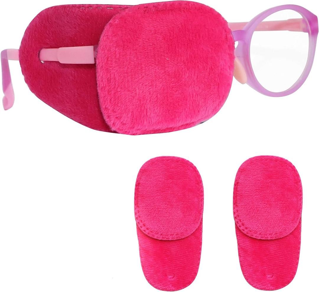 2Pcs Eye Patches for Kids | Girls Eye Patch for Glasses | Medical Eye Patches for Children with Lazy Eye | Amblyopia Eye Patch for Toddlers to Cover Either Eye (Pure Pink)