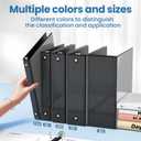 SUNEE 3 Ring Binders 1 Inch 12 Pack, Clear View Three Ring PVC-Free (Fit 8.5x11 Inches) for School or Office Supplies, Black
