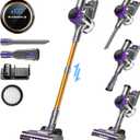 S3 Cordless Vacuum Cleaner, 45kPa Powerful Stick Vacuum, LED Display, 55-Min Runtime Rechargeable Cordless Vacuum, Free-Standing, Vacuum Cleaners for Home Pet Hair Carpet Hard Floor (Purple)