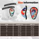 Davion Baseball Cup Youth Boys Underwear with Protective Athletic Cup for Boys, Soft Sports Protection for Baseball Football (White, M)