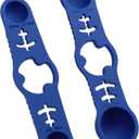 Silicone Magnetic Measuring Spoons, 2 Pack Coffee Measuring Spoons(4-size) - Equipped with strong N50 magnets  securely attach to any metal surface, Suitable for dry and liquid ingredients(Blue)