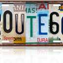 Vintage Route 66 Metal Tin Sign License Plate Wall Decor 12 x 6 Inches