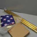 iElyiEsy 6FT Indoor Flagpole Kit, Deluxe Gold Eagle Topper Sectional Flag Pole with Base Stand, Premium Aluminum Pole Heavy Duty Flag Pole with 3x5Ft US Flag for Schools, Office, Hall