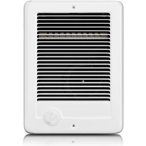 CSC152TW Electric Wall Heater with Thermostat (Part 67506) 1500/1125W 240/208V 5120/3840 BTU, Dual-Power Recessed Heater with Quiet Fan, White for Medium/Large Spaces