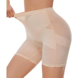 SIMIYA Thong Shapewear Tummy Control for Women High Waist Stay-Put Body Shaper Beige XL